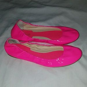 Boutique 9 "Augustina" Neon Pink Patent Flats